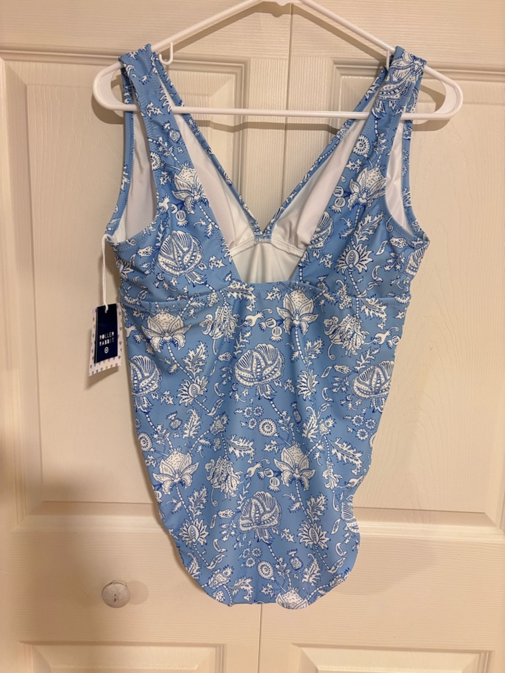 Roller Rabbit x Target Women’s Floral Vines Empire Waist One Piece Swimsuit Blue - Picture 4 of 12